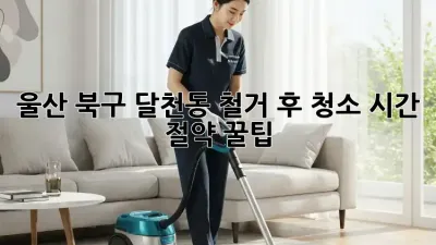 울산 북구 달천동 철거 후 청소🧹 시간 절약 꿀팁!